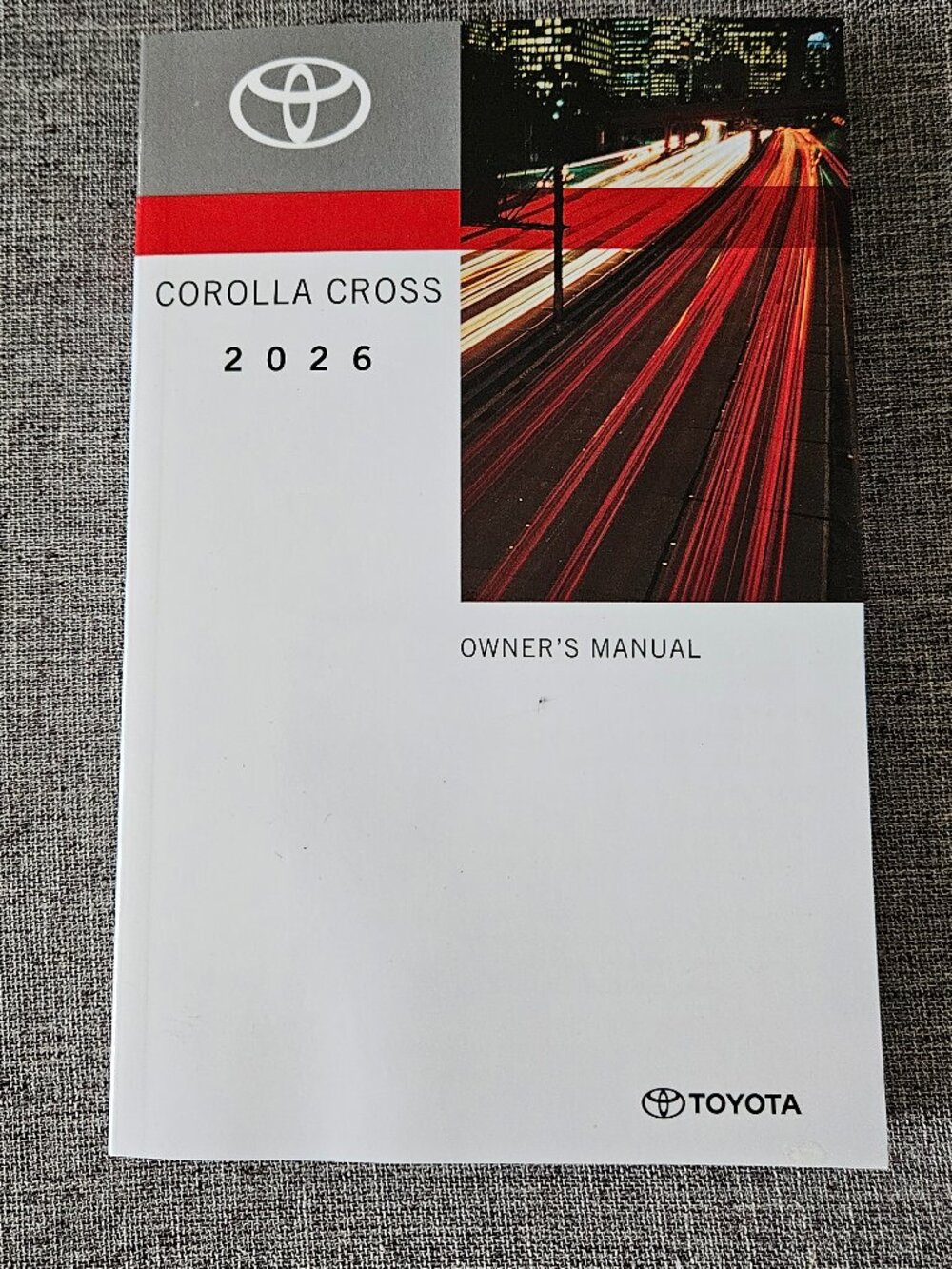 2026 TOYOTA COROLLA CROSS Owner's Manual